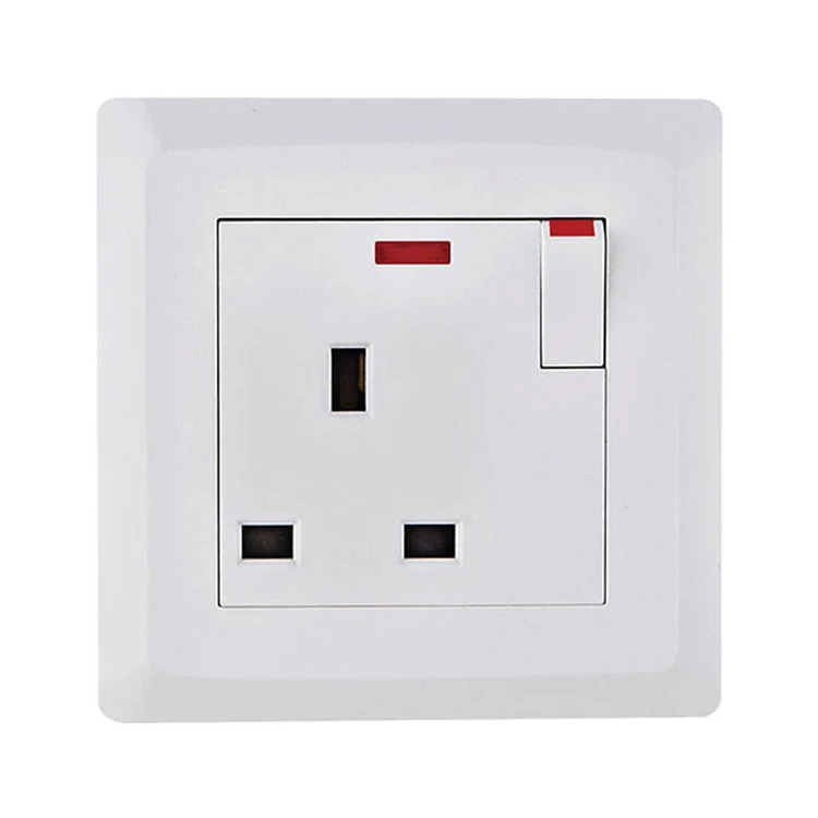 Factory Custom Popular Product Household Modern UK Standard Plug Living Room Indoor Wall TV Satellite Socket and Switch