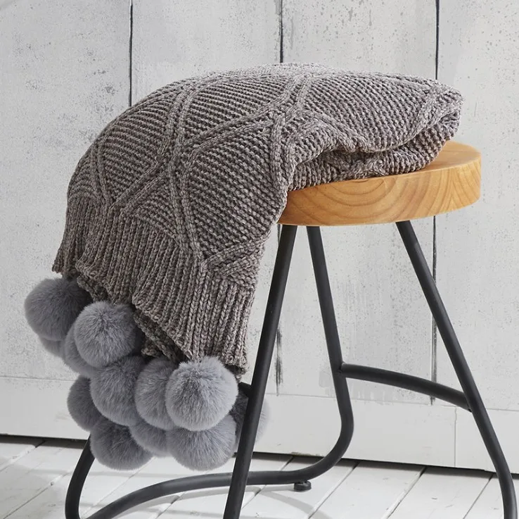 100 Chenille Blankets Thick Warm Blanket Super Soft With Handmade