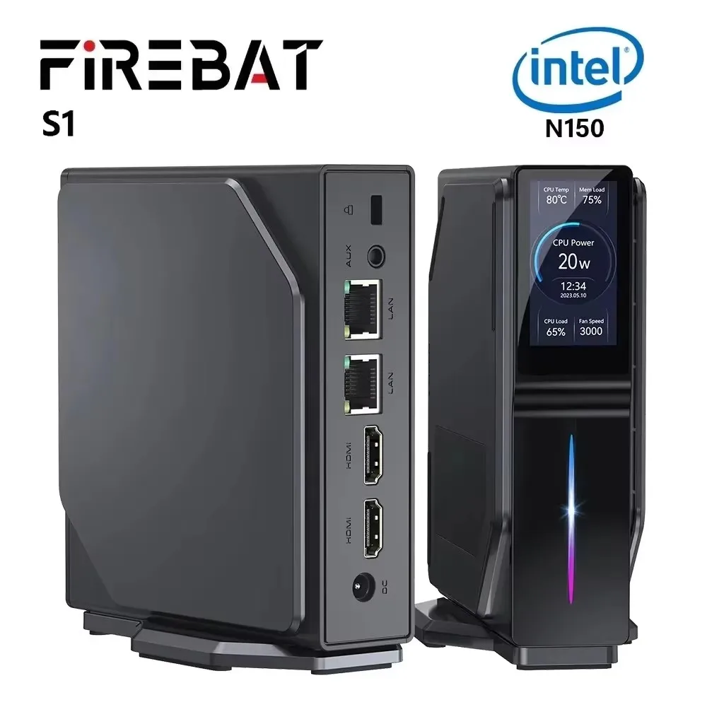 FIREBAT Mini PC - Intel N150 Quad Core, 16GB DDR4, 512GB SSD