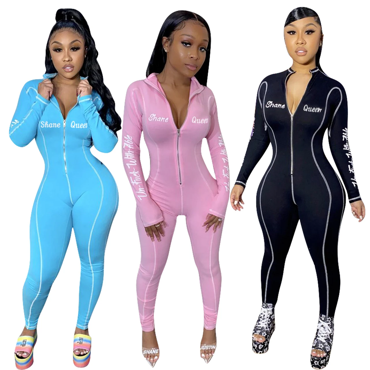 

2021 custom Logo Zip Cardigan Women training Jogger Matching high quality Women 2020 wholesale plain Sweat Suits jumpsuit, Multi color