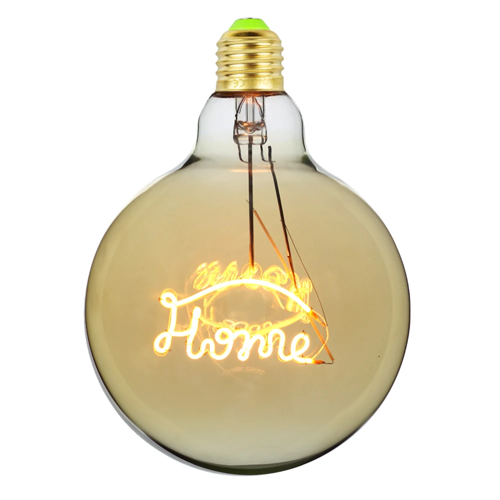 Big led filament bulb G125 4W christmas led soft filament bulb Decorative dimmable led light