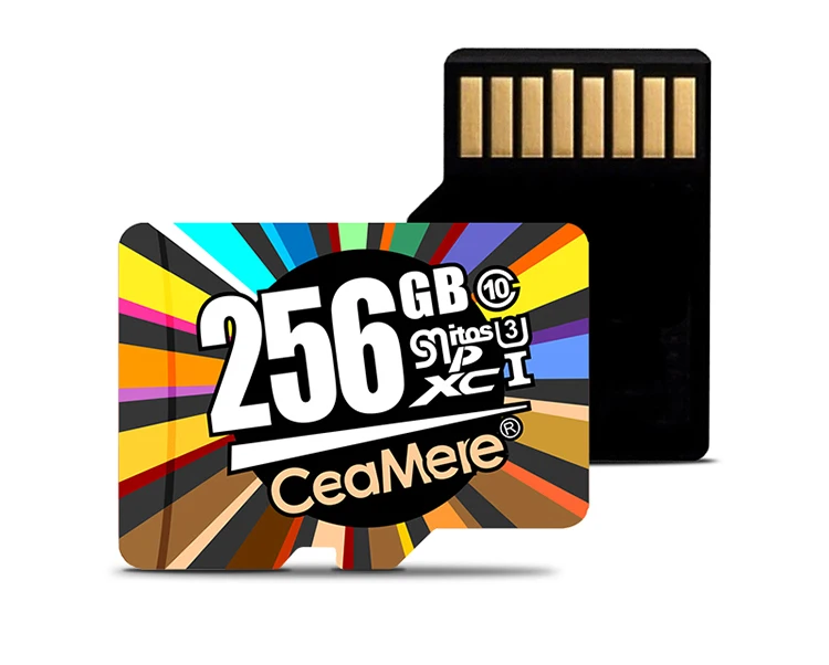 Ceamere Classic Colorful Pattern Mini Memory Micro SD Kort Class 10 Carte Memoire Card 2GB 4GB 8GB 16GB 32GB 64GB 256GB SD Kort
