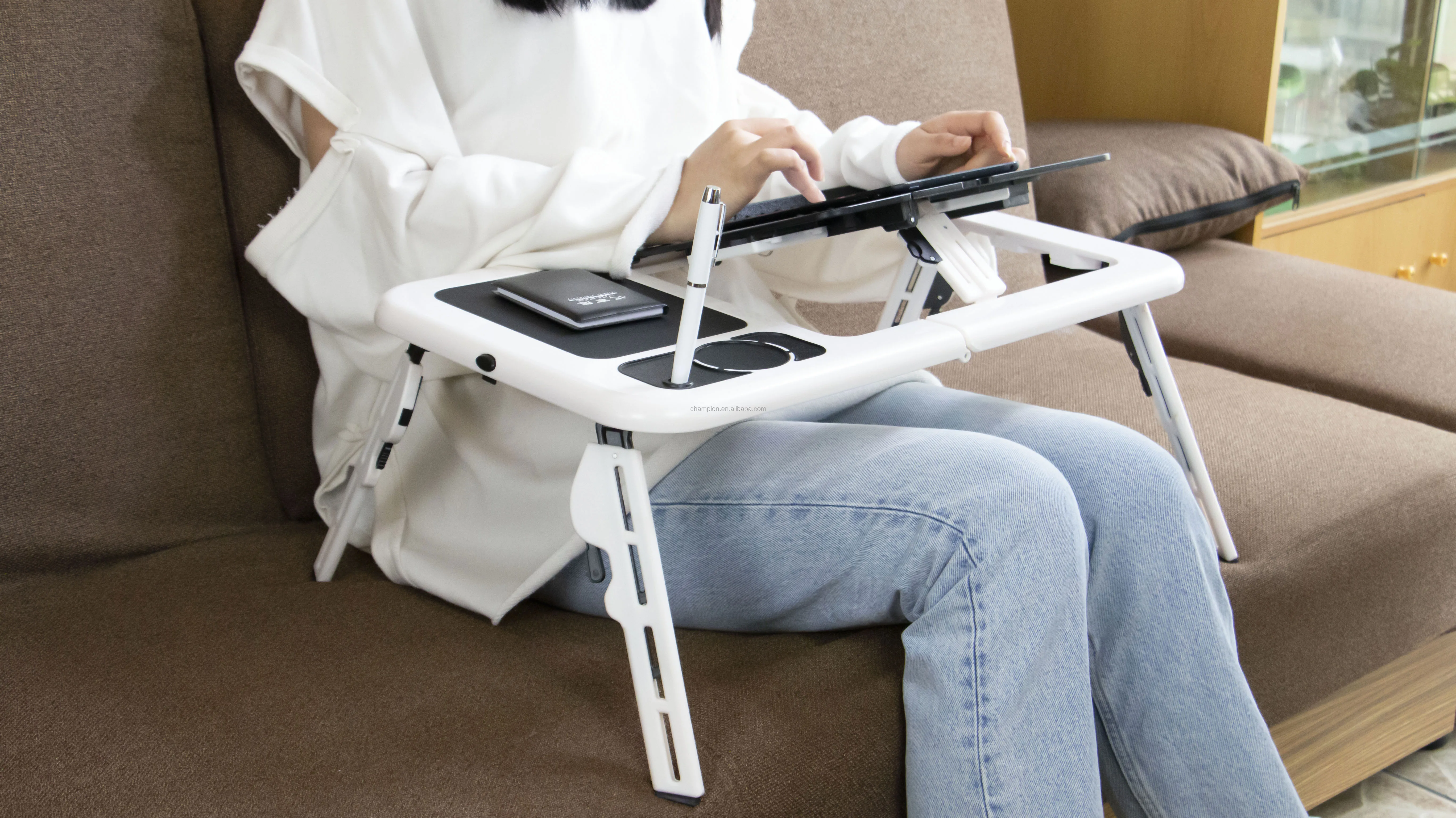 Plastic Folding Adjustable Reading Table Foldable Table Office Desks