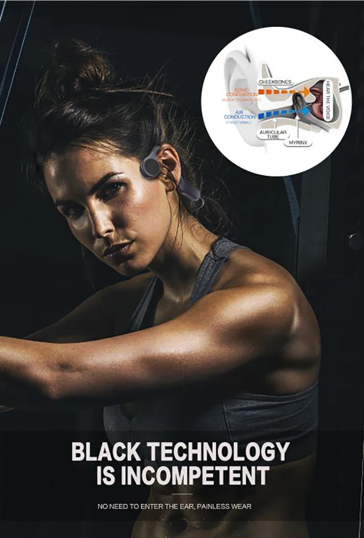 Outdoor Waterproof Sport Jogging Running Driving Cycling Bt 5.0 Wireless Bone Conduction Headphones - ANKUX.COM