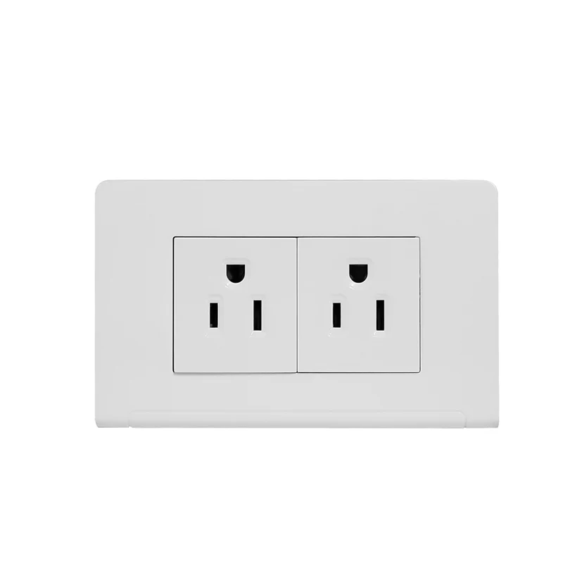 110V US plug South America market double 3pin set sockets wall socket electrical outlet