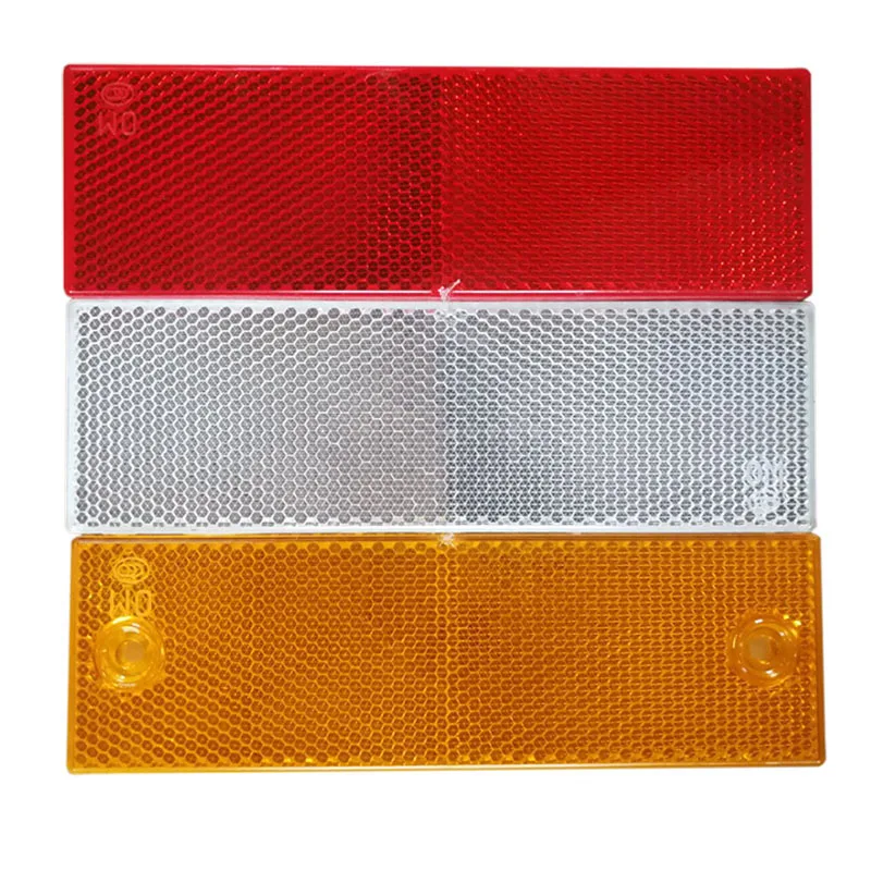 High visibility cheaper reflector warning 5cm*15cm plastic reflective sticker with adhesive  for truck