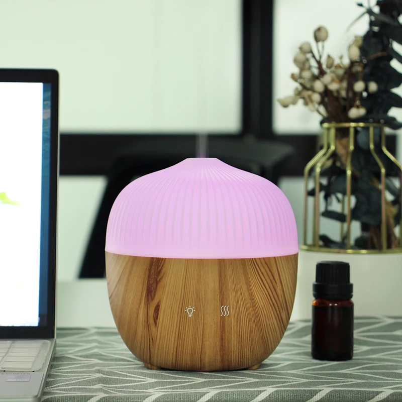 Wood Grain Essential Oil Diffuser 160ml Cool Mist Humidifier Diffuser ...