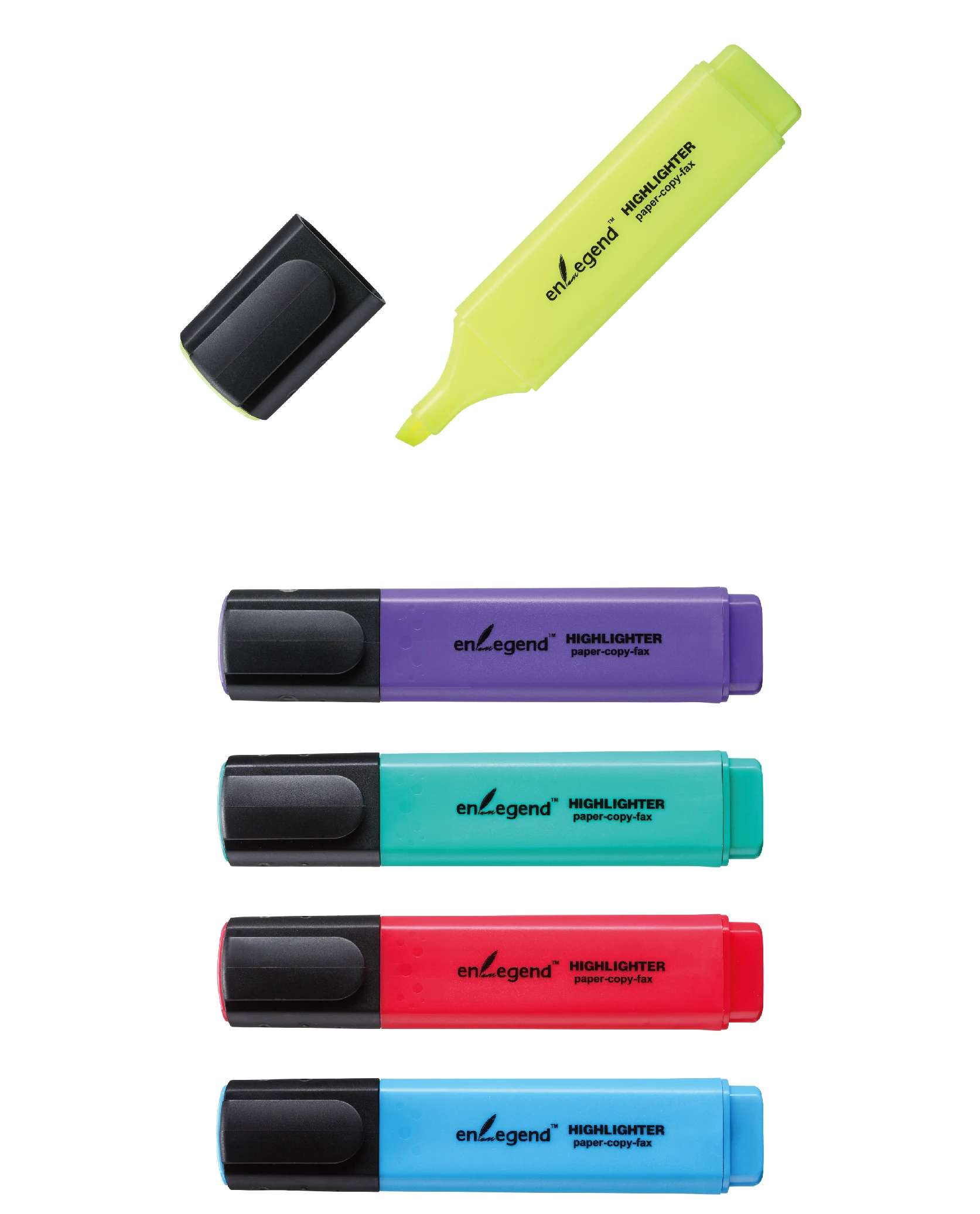 Hot Sale Good Quality Non Toxic Rainbow Colored Highlighter Marker Pen With Customized Logo