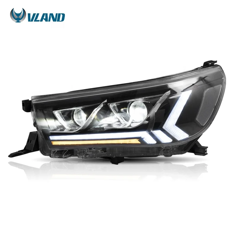 Vland Manufacturer Projector Head Light  2015 2016-2018 2019 Revo Vigo Rocco LED DRL Headlights For Toyota Hilux