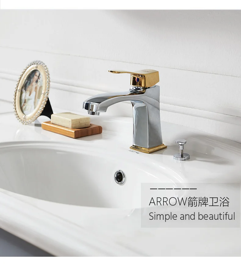 ARROW Gold Brushed High Standard Bathroom Faucet