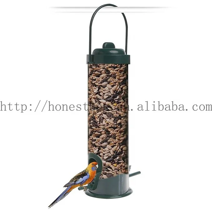 0197 Hanging Wild Bird Feeder Seed Container Hanger Outdoor Feeding Pet Supply 
