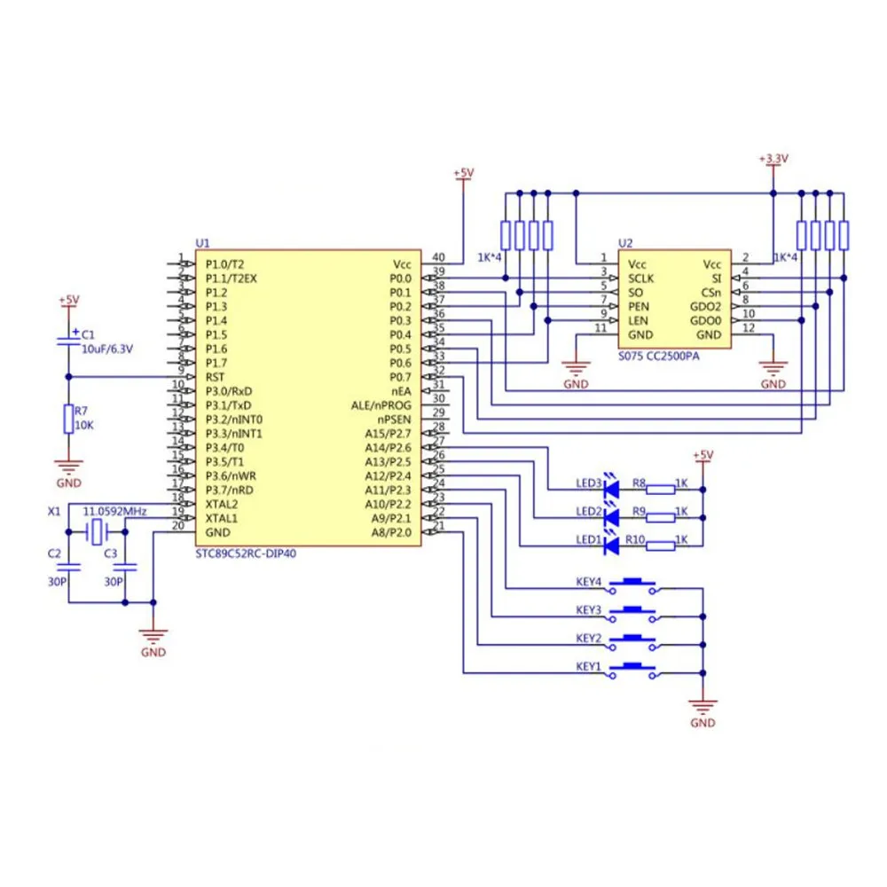 Taidacent Wireless Transceiver Receiver Cc2500+pa+lna 2.4g Spi 22dbm