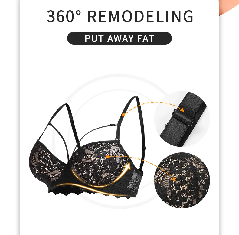 Wholesale Cross-Border Plus Size Underwear Anti-Sagging Adjusted-Straps Bra Breathable Steel Ring Large Cup for Small