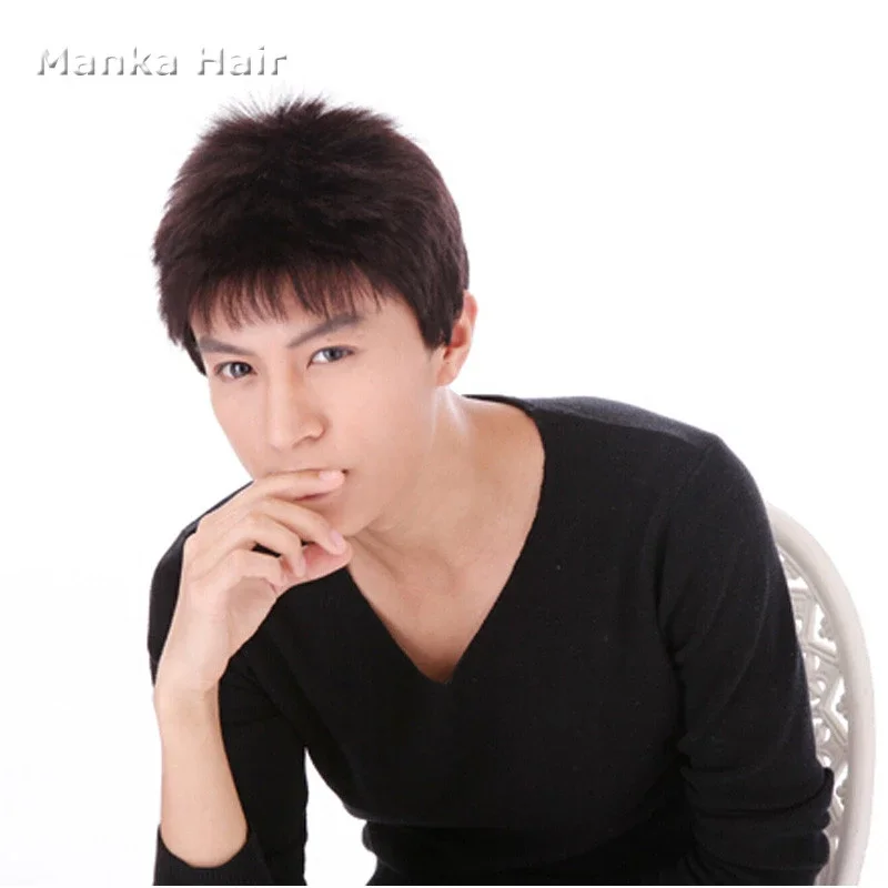 Wholesale Men Lace Wig Male Human Hair Wigs Japan And South Korea Style