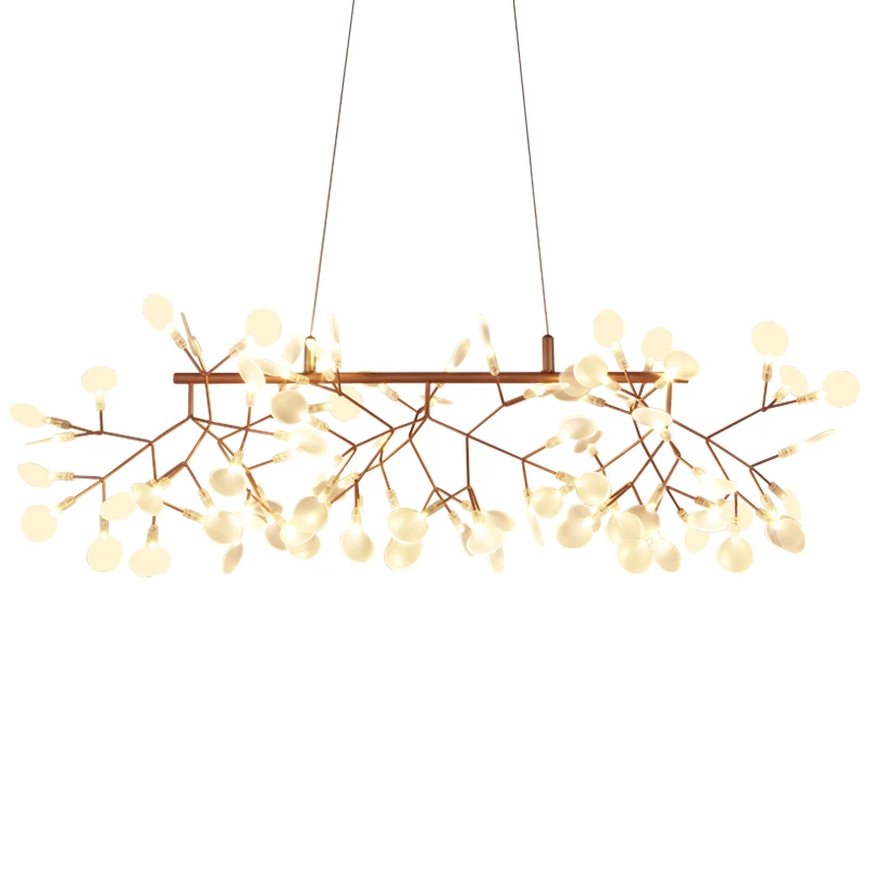 Nordic postmodern fancy rose gold pendant light led firefly  living room dinning room chandelier