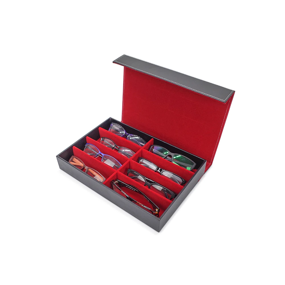 Pu Sunglass Display Tray Optical Storage Box Cases Sunglasses Eyeglass