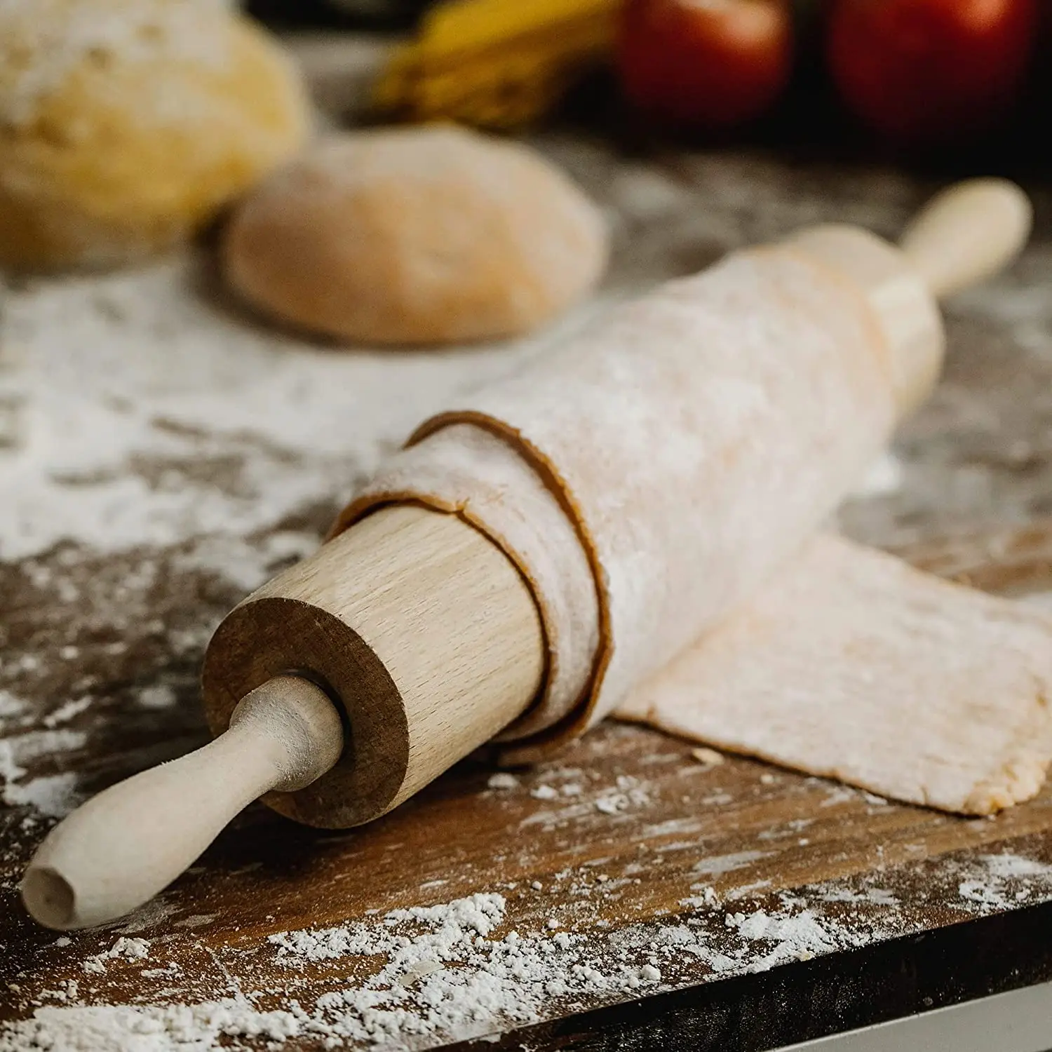 Natural Wood Rolling Pin Dough Roller Diy Tool Kitchen Cooking Dumpling Skin Non Stick Roller