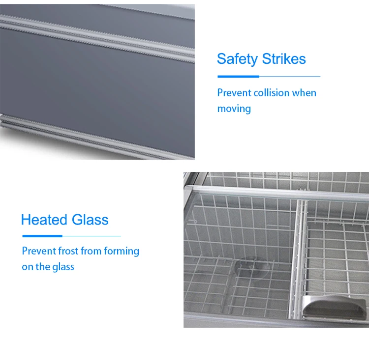 Oem R404a Top Large Curve Lid Deep Island Chest Freezer Covers 850l