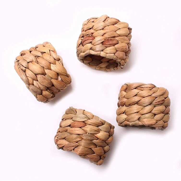 Handmade Straw Water Hyacinth Napkin Rings Cheap Price Wholesale Make