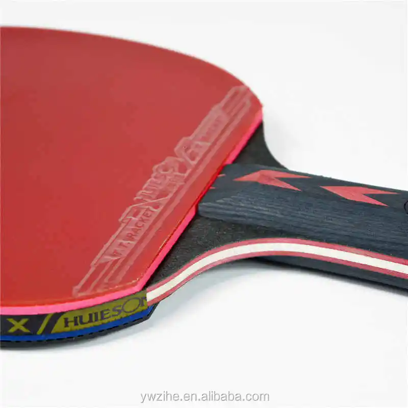Huieson 5 Stars Carbon Fiber Table Tennis Racket Double PimplesRubber Ping Pong 