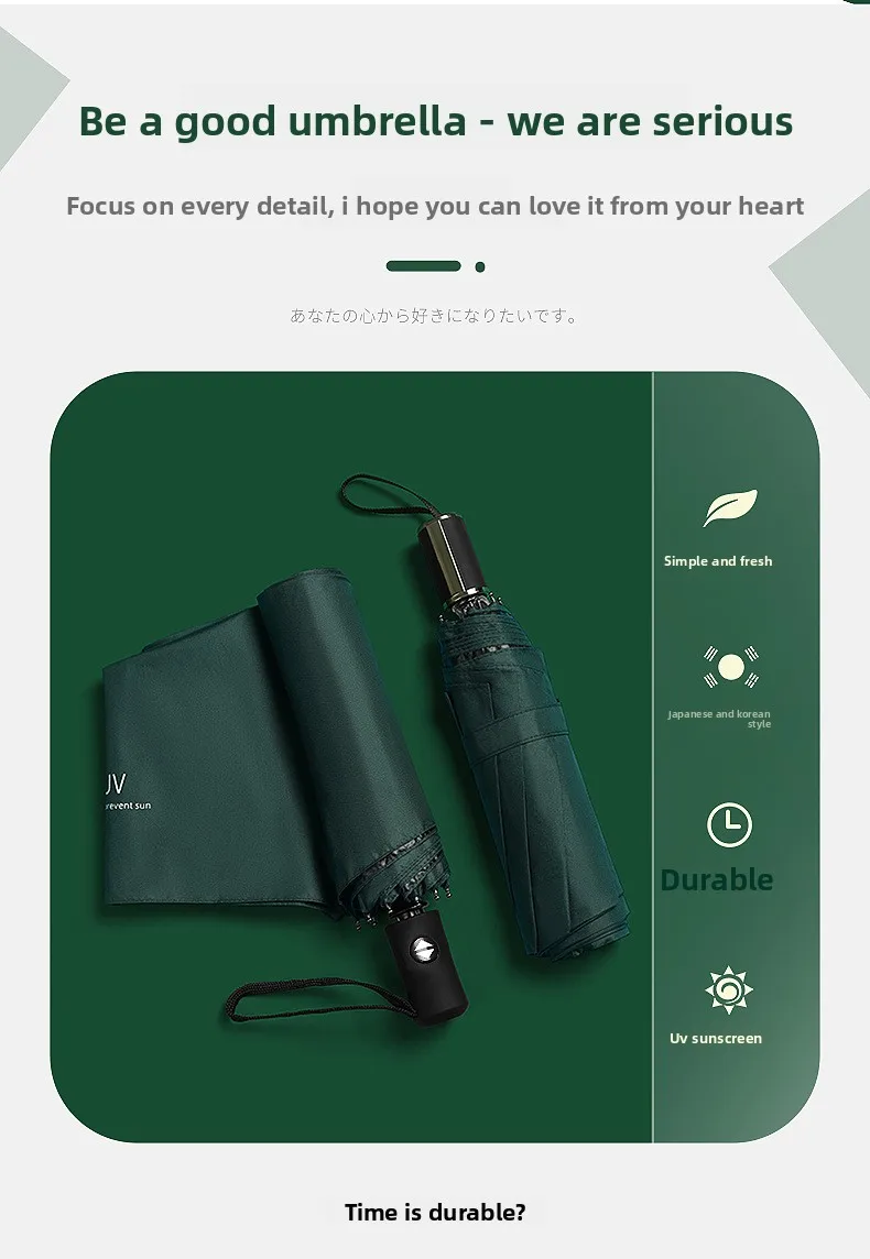 Wholesale Rain Shine Fully Automatic Large Size Umbrella Customizable Advertising 8K Modern Daisy Sun Protection Sunshade Travel