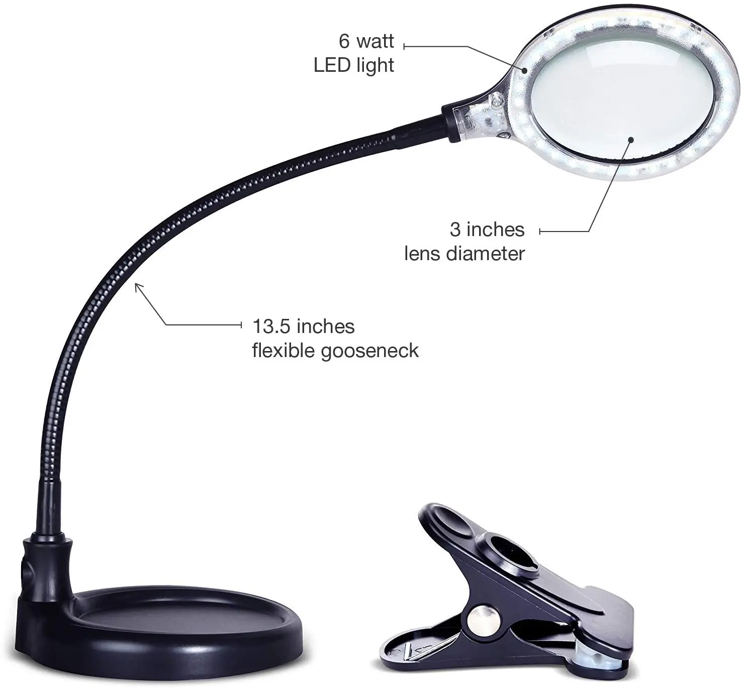 clamp for magnifying lamp