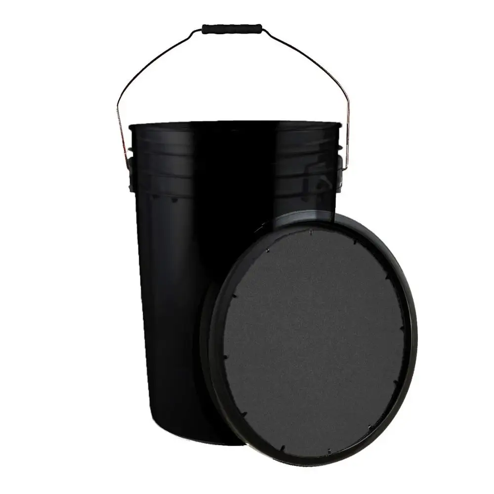 6 Gallon Black Baseball Bucket Baseball Pails Padded Seat Ball Bucket
