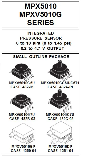 MPX5010DP MPX5010D MPX5010 0-10KPa Pressure Transmitter Sensor 
