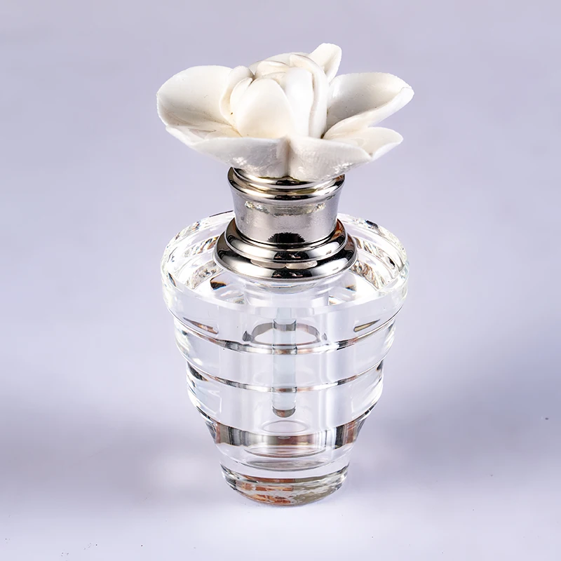 product elegant crystal perfume bottle with floral decoration new fashionable empty glass bottle 3ml crystal crafts product-5