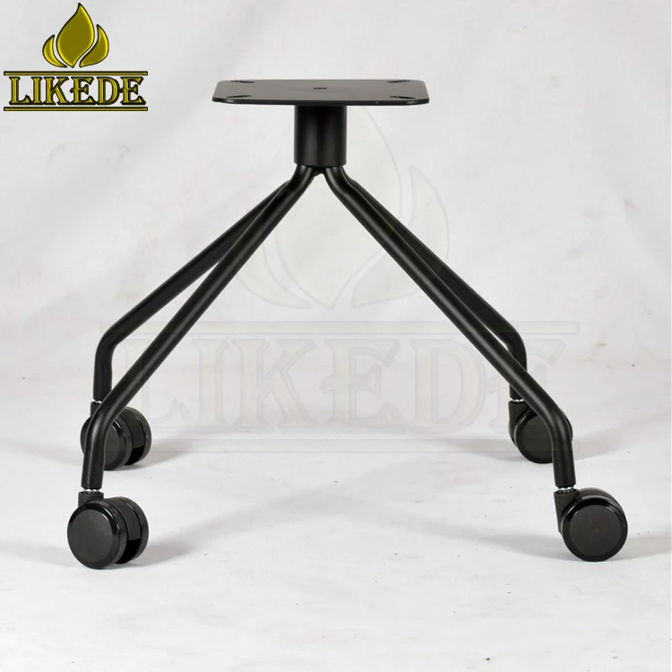 4-Star Cast Aluminum Chair Leg With Wheel Powder Coating Finish for Coffee Table Legs Available in Black Steel