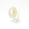 2000mAh Battery LED light 3 Speed Setting 10dB low Noise 2 in 1 clip table fan