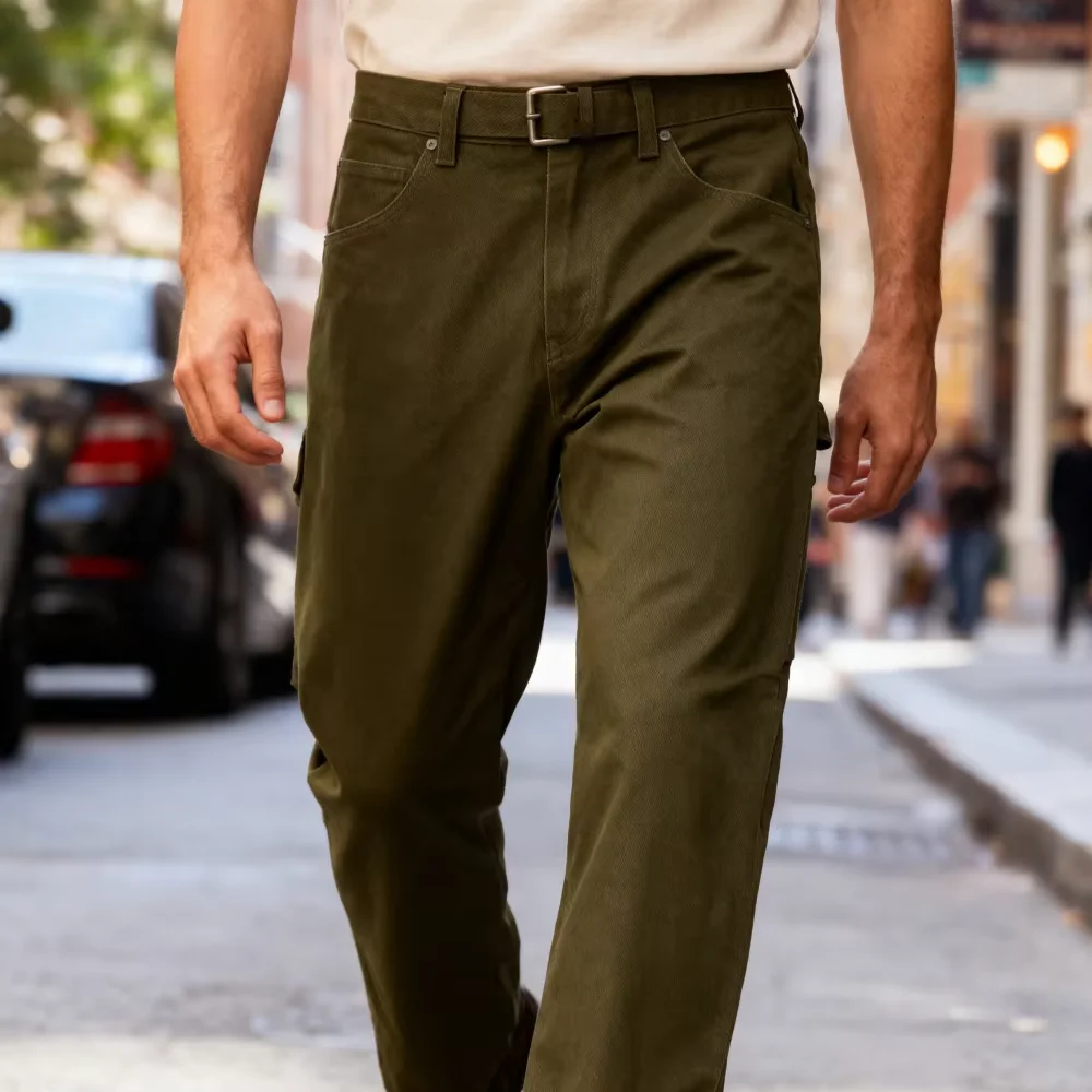 Men Khaki Pants Twill Trousers Elastic Stretch Wash Straight-leg Trousers Business Men Formal Trousers Mens Casual Pants manufacture