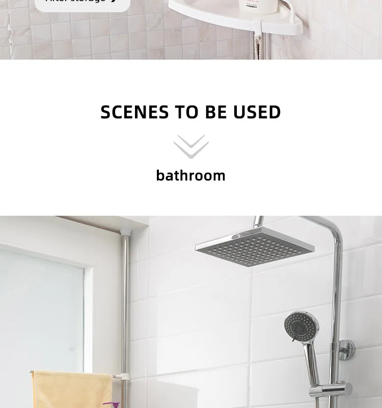 Factory best selling adjustable telescopic 4 tier bathroom shelves plastic corner shower caddy