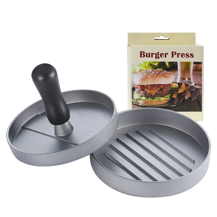 
Home Kitchen Aluminum Hamburger Patty Maker Burger Cooking Mould Meat Press Tools 