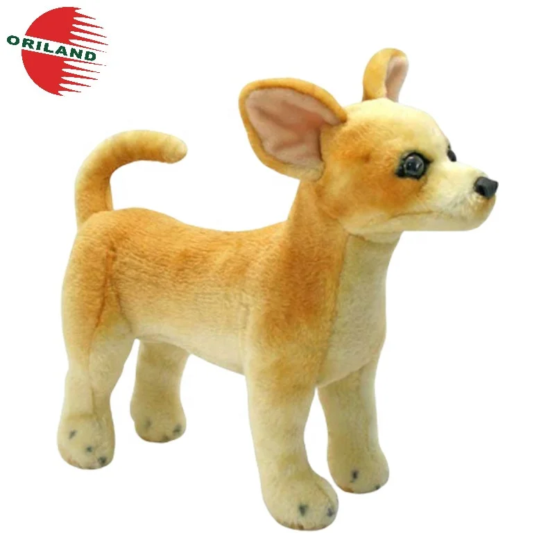 Simulation Chihuahua Doll Stuffed Animal Brown Plush Dog Toy - Buy