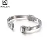KALEN Stainless Steel Silver Boxing Gloves Shaped Cuff Bangle For Men KB115568-K