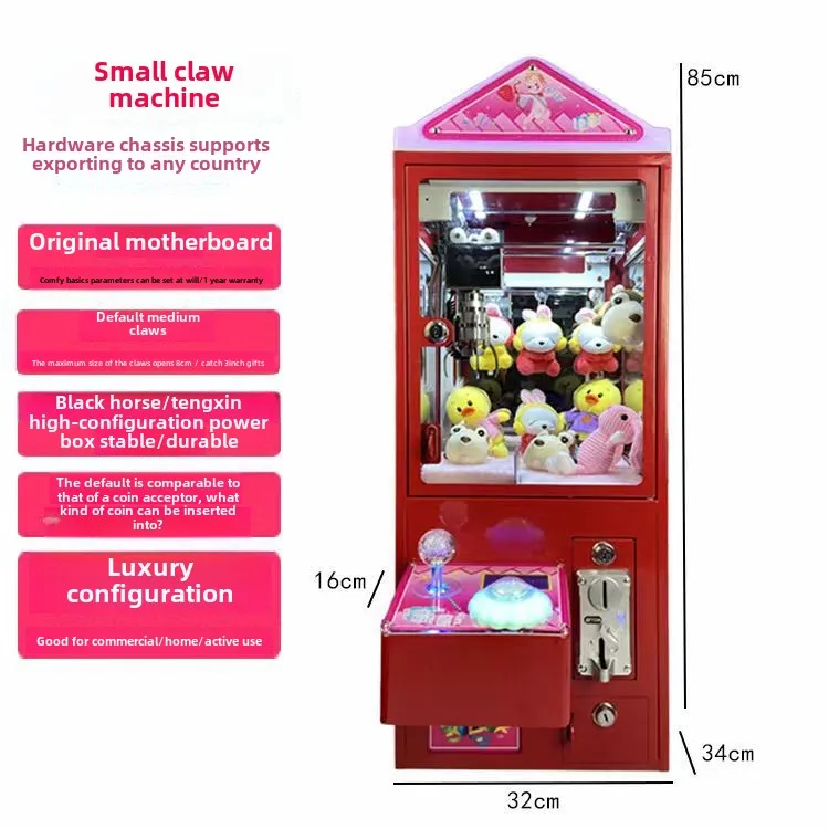 Wholesale Single Coin Operated Arcade Crane Machine New Net Red Snack Grab Source for City Entertainment Venues