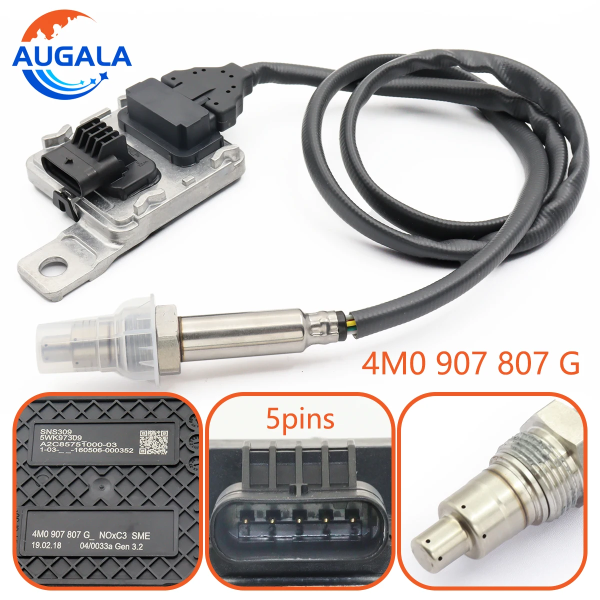 Augala Nitrogen Oxide Nox Sensor 4m0907807g For Audi 4mb 4mg Sq7 Tdi ...