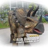 Adventure park realistic triceratops dinosaur costume for two performer