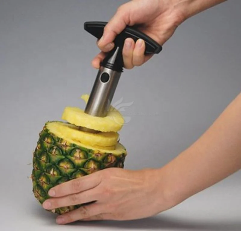 高品质手动不锈钢菠萝削皮器取芯器切片机