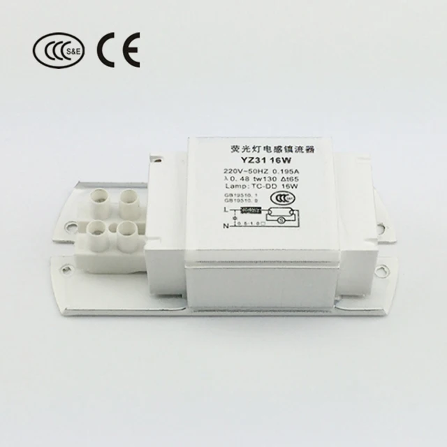 16W 220V/50Hz inductance ballast for TC-DD fluorescent lamp