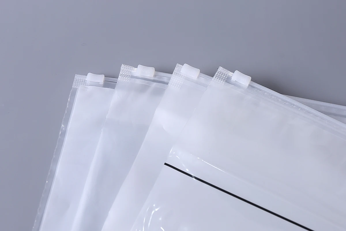 Customized Size Packaging Slider Zip Lock Clothing Plastic Bag plastic bags with own logo