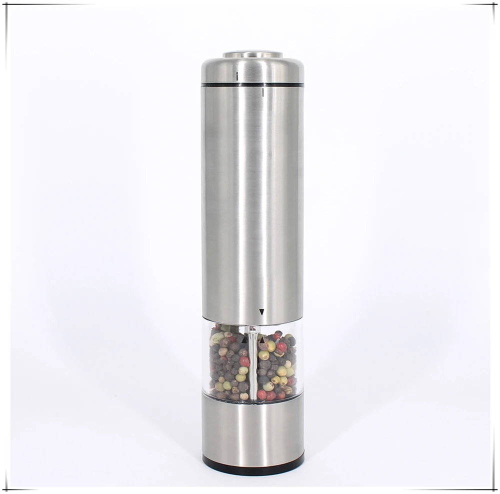 Battery Operated Electric Salt And Pepper Mill Grinder With Acrylic