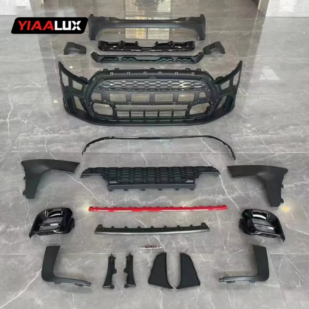Front Rear Bumper Set Old to New Version Body Kits for BMW MINI Cooper F55 F56 Upgrade to 2022 JCW Style Body Kit 2014-2021 factory