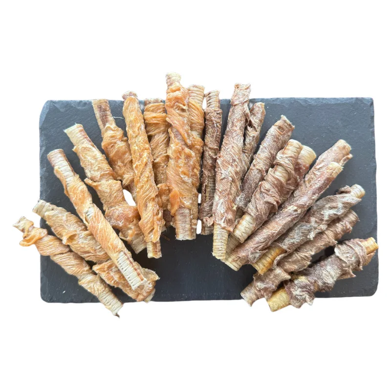 Chicken Duck Roll Goose Throat Pet Snacks Crisp Molar Dental Cleansing Supplement Nutrition Factory Wholesale factory
