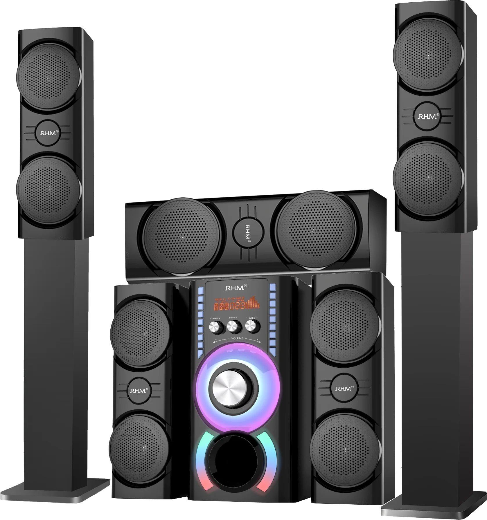 Wooden Karaoke 5.1 Tower Home Theatre Sound Speaker Home Theatre System