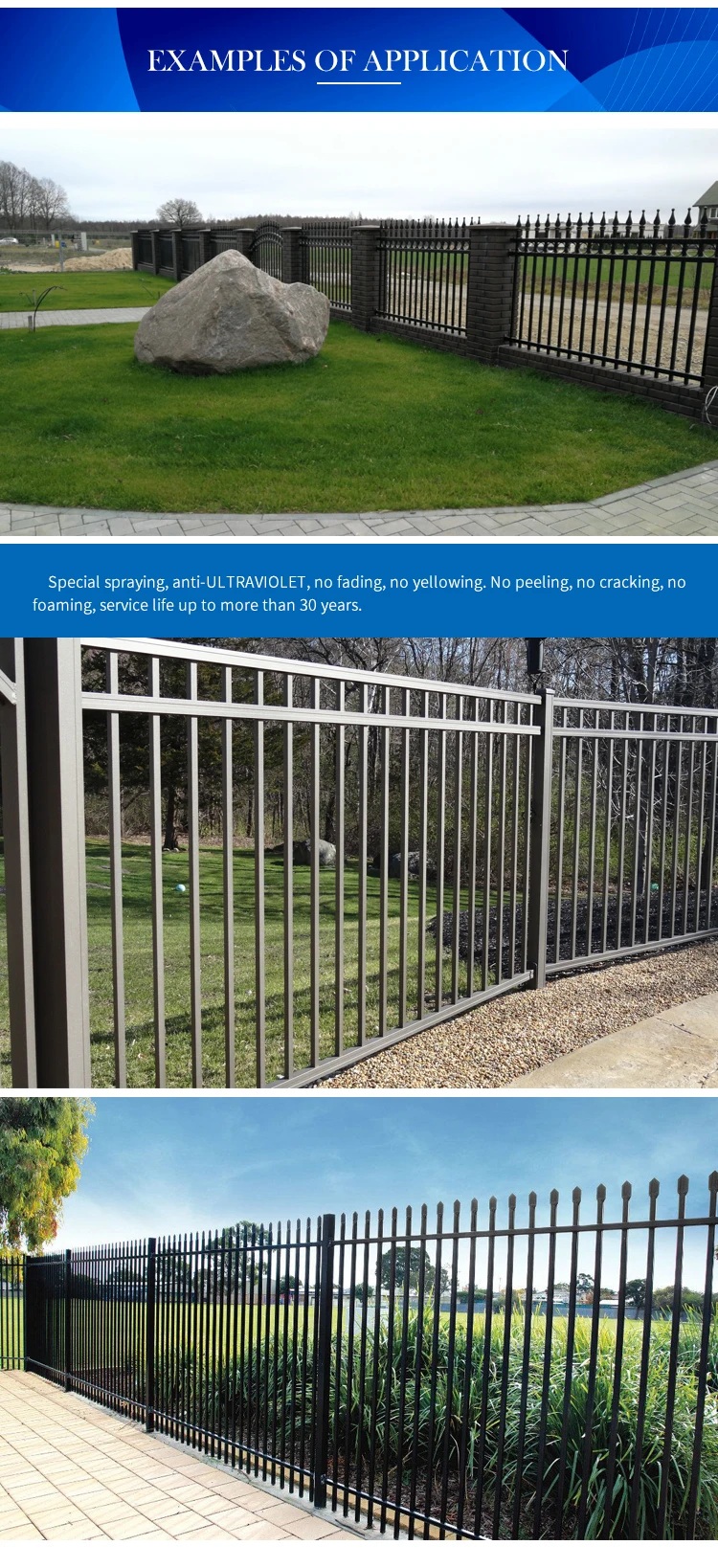 آخر أخبار الشركة الفناء الأمامي يستخدم سياج حديد مشغول أنبوبي  3