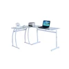 Modern Home Bed Room Office Hunt Storage Laptop Table Computer Desk With Glass