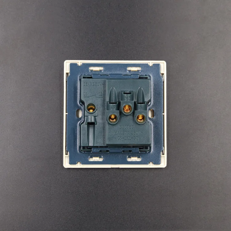 Bihu hot sale stainless steel sliver Single 13A multi light switch socket with led indicator