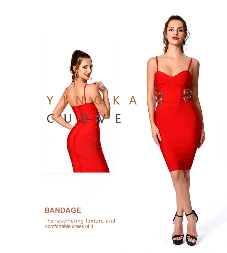 Modern Design Women Party Body Con Red Sexy Prom Dresses Evening